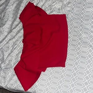 Off the shoulder. Red crop top. Charlotte Russe. Good condition Size M